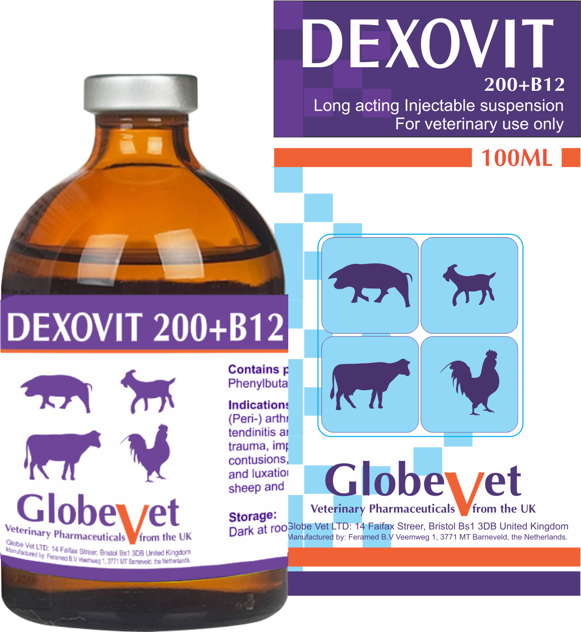 DEXOVIT 200+B12 - Prevention and treatment of anemia, supplement B12 for calves and piglets.