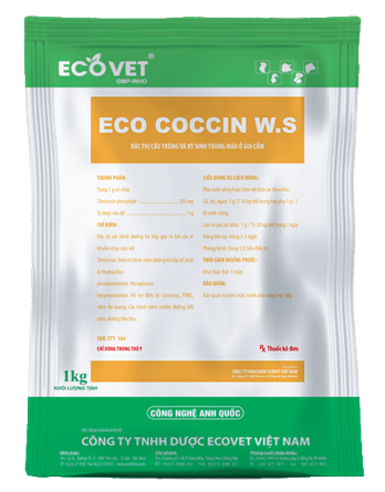 ECO - COCCIN W.S - Special treatment of coccidiosis and blood parasites in poultry.