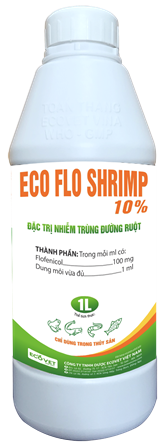 ECO FLO SHRIMP 10% - Special treatment for red spots, Vibrio on fish and shrimp