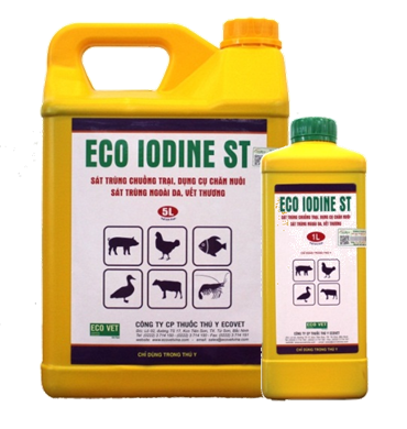 ECO IODINE ST - Disinfection of barns, livestock tools to disinfect skin and wounds.