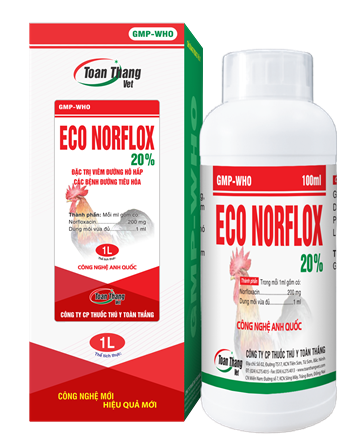 ECO - NORFLOX 20% - Especially for the treatment of respiratory tract inflammation and gastrointestinal diseases.