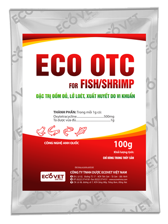 ECO OTC FOR FISH/SHRIMP - Special treatment for red spots, sores, haemorrhage of shrimp and fish caused by bacteria.