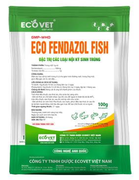 ECO FENDAZOL FISH - Đặc trị nội, ngoại kí sinh trùng trên cá: Tẩy giun, sán,...