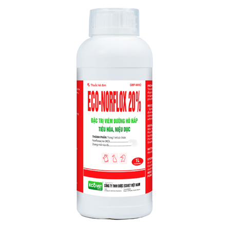 ECO - NORFLOX 20% - Especially for the treatment of respiratory tract inflammation and gastrointestinal diseases.