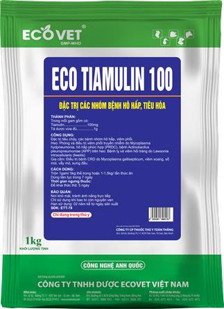 ECO TIAMULIN 100 - Đặc trị các nhóm bệnh đường hô hấp, tiêu hóa