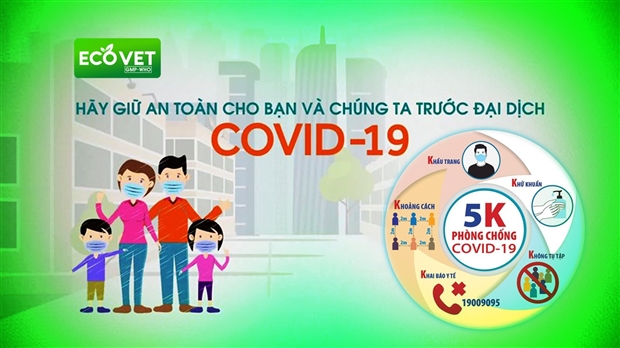 CÔNG TY TNHH DƯỢC ECOVET VIỆT NAM -  Phát động phong trào  Chung tay đầy lùi Covid 19 đối với toàn thể CBCNV công ty